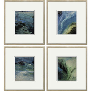 Color Candy Blue and Black and Green Framed Art