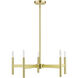 Copenhagen 5 Light 25 inch Satin Brass Chandelier Ceiling Light