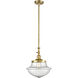 Franklin Restoration Oxford LED 12 inch Satin Gold Mini Pendant Ceiling Light in Seedy, Franklin Restoration