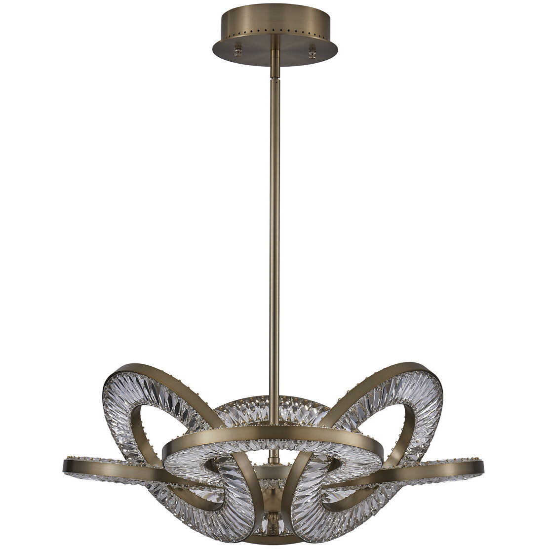 Rotondo 29.5 inch Winter Brass Pendant Ceiling Light