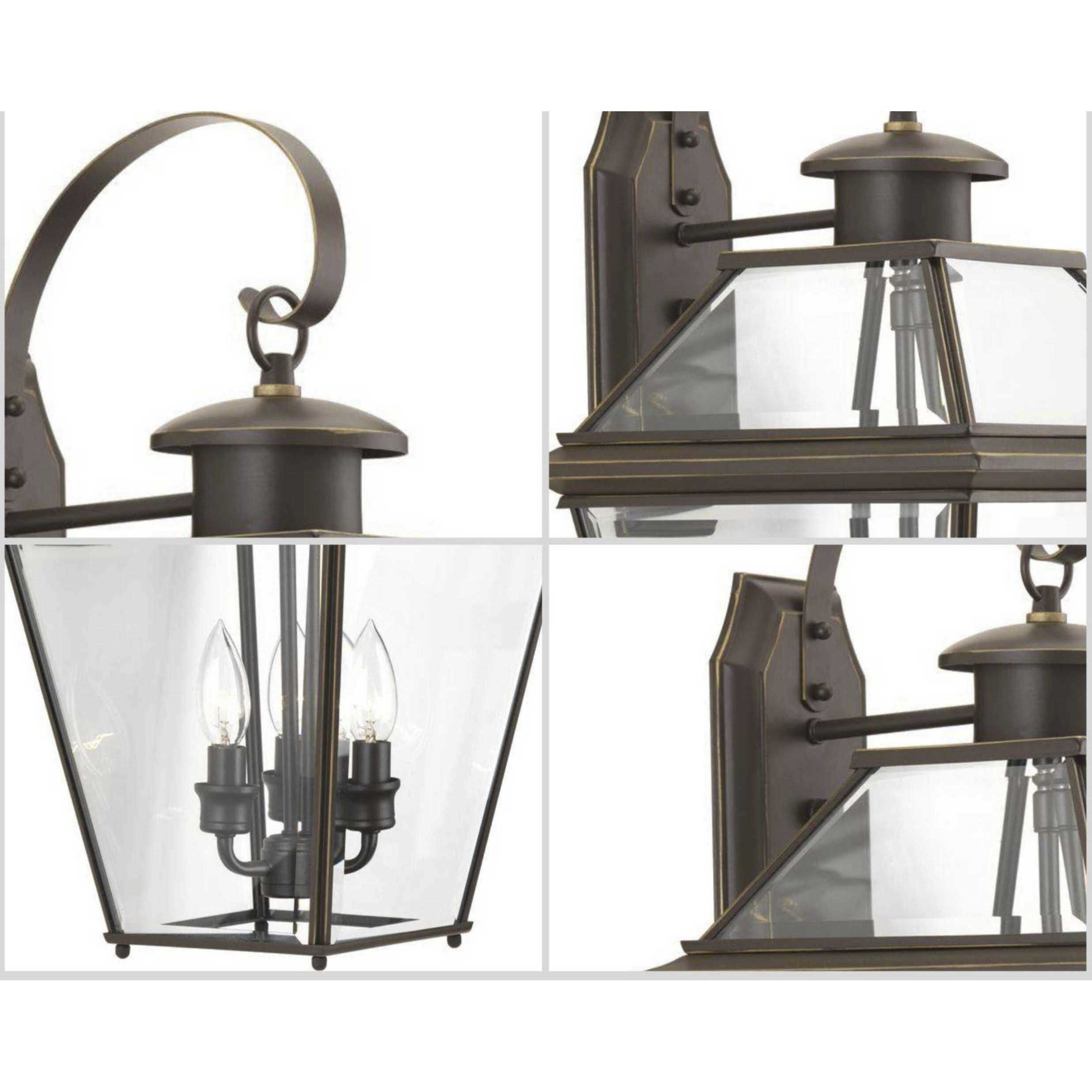 Burlington 3 Light 22 inch Antique Bronze Outdoor Wall Lantern, Large