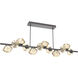 Mesa LED 72 inch Graphite Chandelier Ceiling Light in 3000K LED, Amber, Twisted Branch