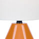 Mason 17 inch 60.00 watt Orange Table Lamp Portable Light in Orange Ceramic