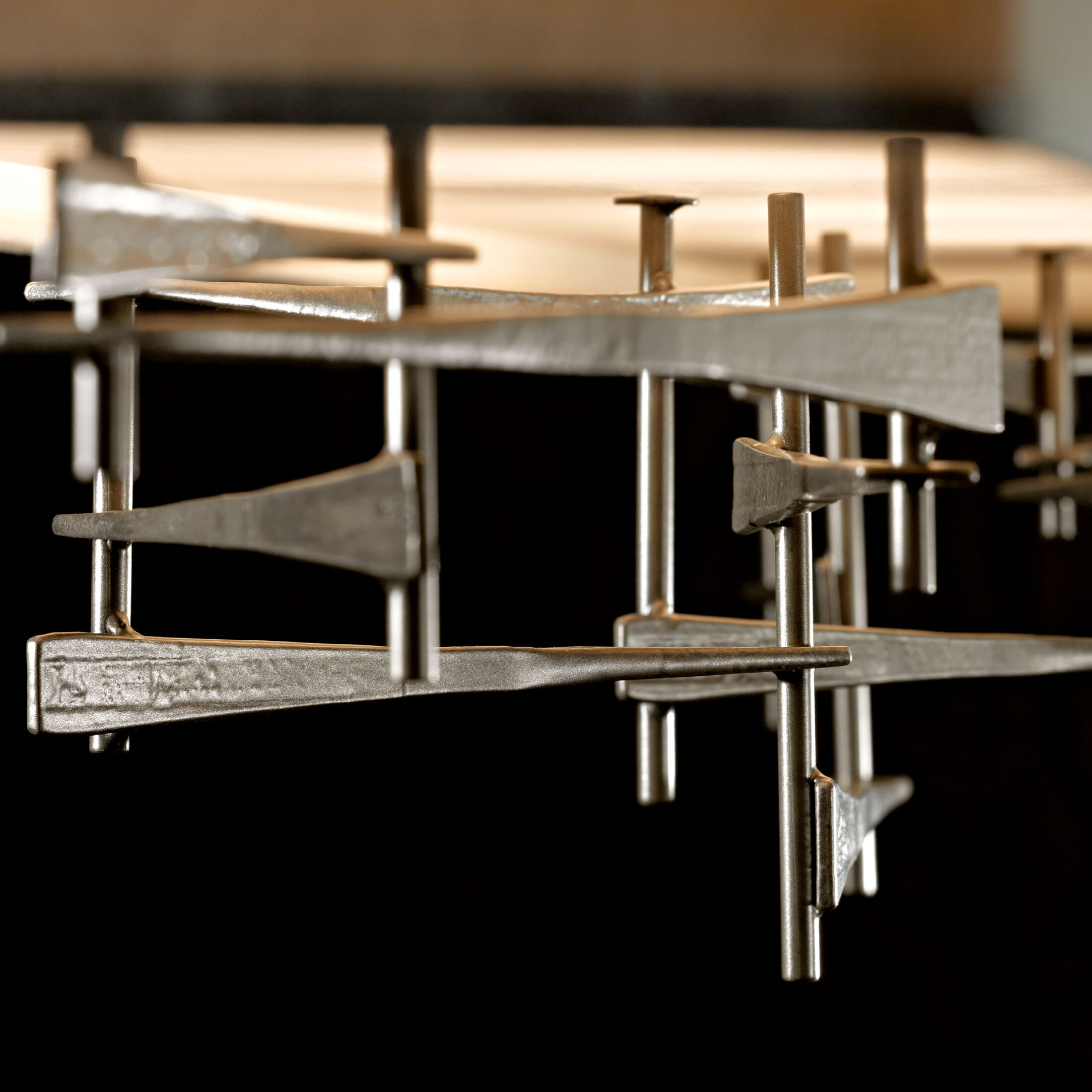 Cavaletti 4 Light 42 inch Dark Smoke Pendant Ceiling Light in Flax