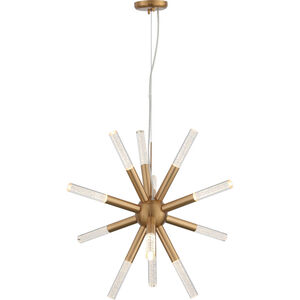 Empire LED 27 inch Golden Brass with Seeded Acrylic Chandelier Ceiling Light