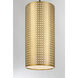 Grid 1 Light 6 inch Soft Rass Pendant Ceiling Light in Soft Brass