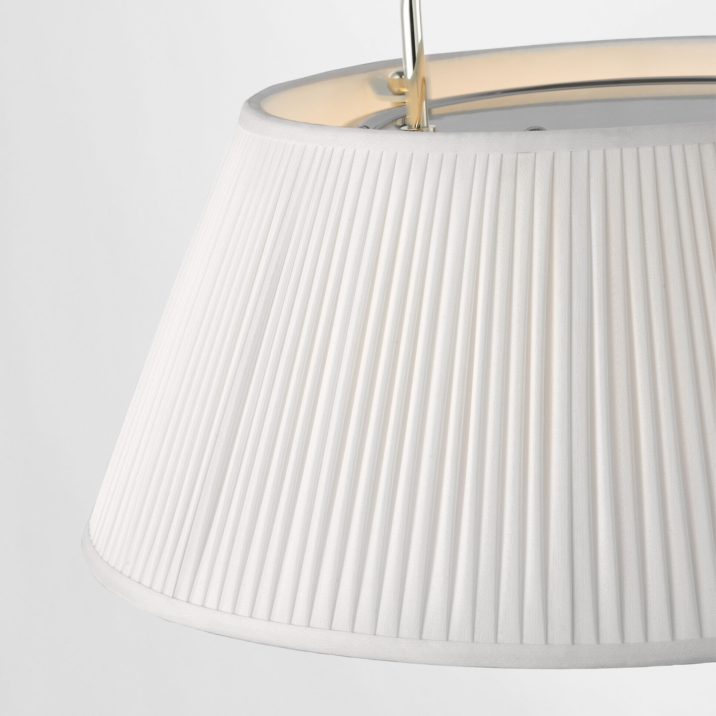 Amber Lewis Serrato LED 14 inch Polished Nickel Hanging Shade Ceiling Light