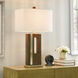 Hudson Silver 30.25 inch 100.00 watt Brushed Brown Table Lamp Portable Light
