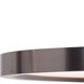 Sphere LED 15 inch Brushed Steel Semi-Flush Ceiling Light