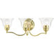 Moreland 3 Light 24 inch Polished Brass Vanity Sconce Wall Light