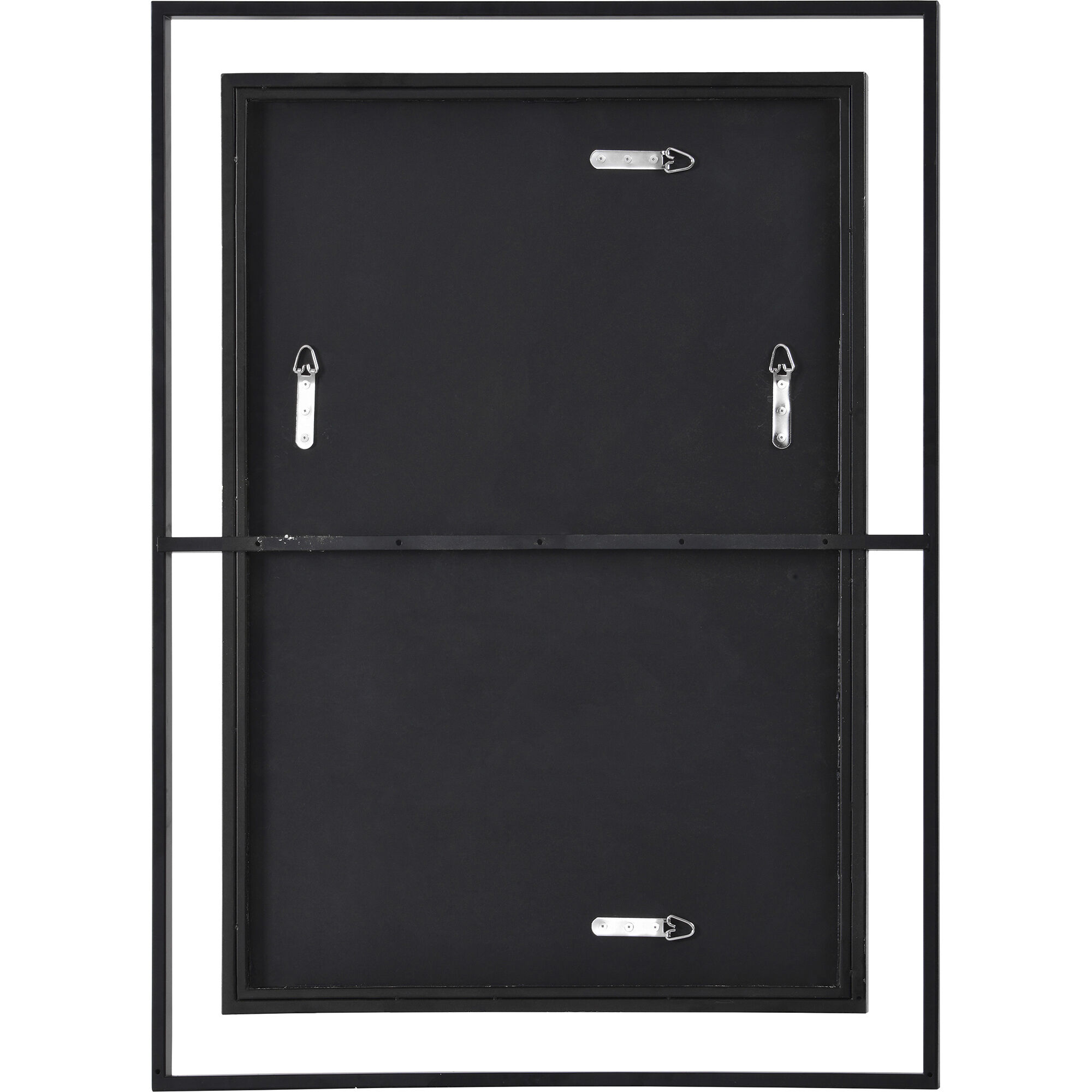 Gray 38 X 28 inch Gold Leaf, Black Wall Mirror