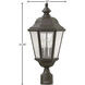 Estate Series Edgewater 3 Light 21.25 inch Oil Rubbed Bronze Outdoor Post Mount Lantern in Non-LED