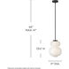 Nadia 1 Light 11 inch Black Pendant Ceiling Light