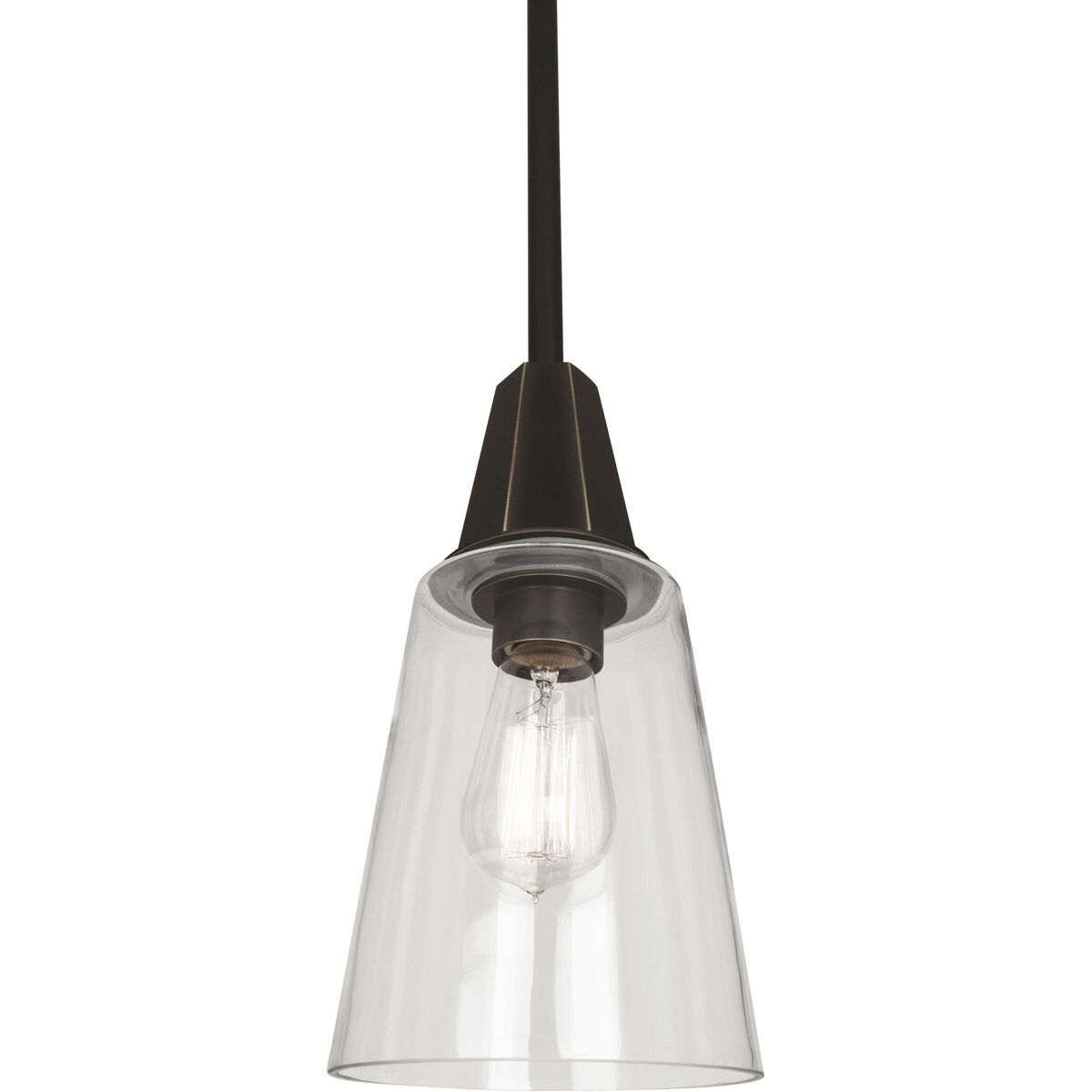 Wheatley 1 Light 15 inch Deep Patina Bronze Pendant Ceiling Light in Clear Glass