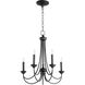 Brooks 5 Light 22 inch Noir Chandelier Ceiling Light