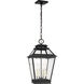 C&M by Chapman & Myers Falmouth 4 Light 12 inch Dark Weathered Zinc Outdoor Hanging Lantern