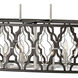 Portico LED 42 inch Glacial with Metallic Matte Bronze Indoor Linear Chandelier Ceiling Light, Oval