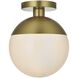 Eclipse 1 Light 10 inch Satin Gold Flush Mount Ceiling Light