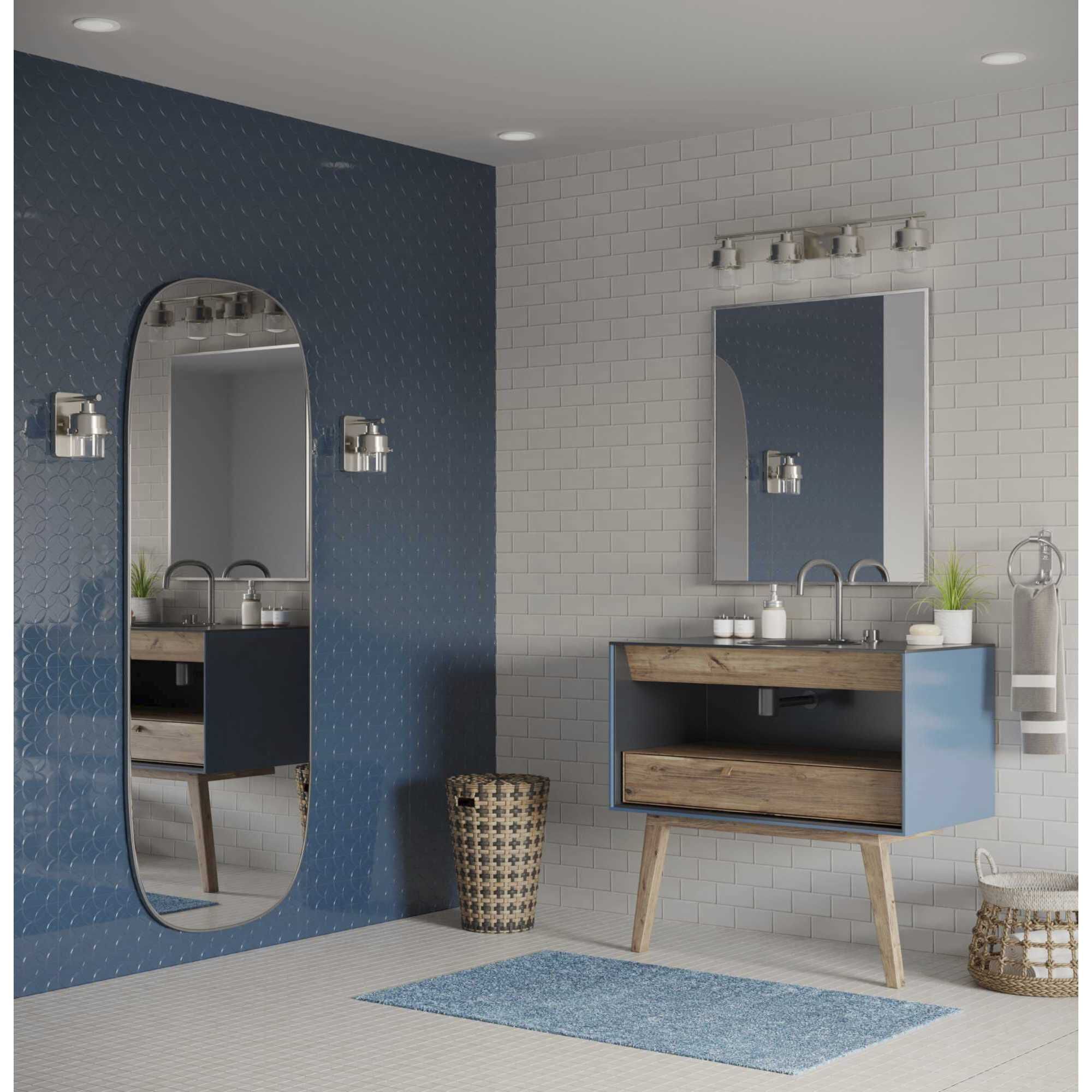 Beckner 1 Light 5 inch Brushed Nickel Bath Light Wall Light