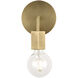 Hexa 1 Light 7 inch Vintage Brass Wall Sconce Wall Light