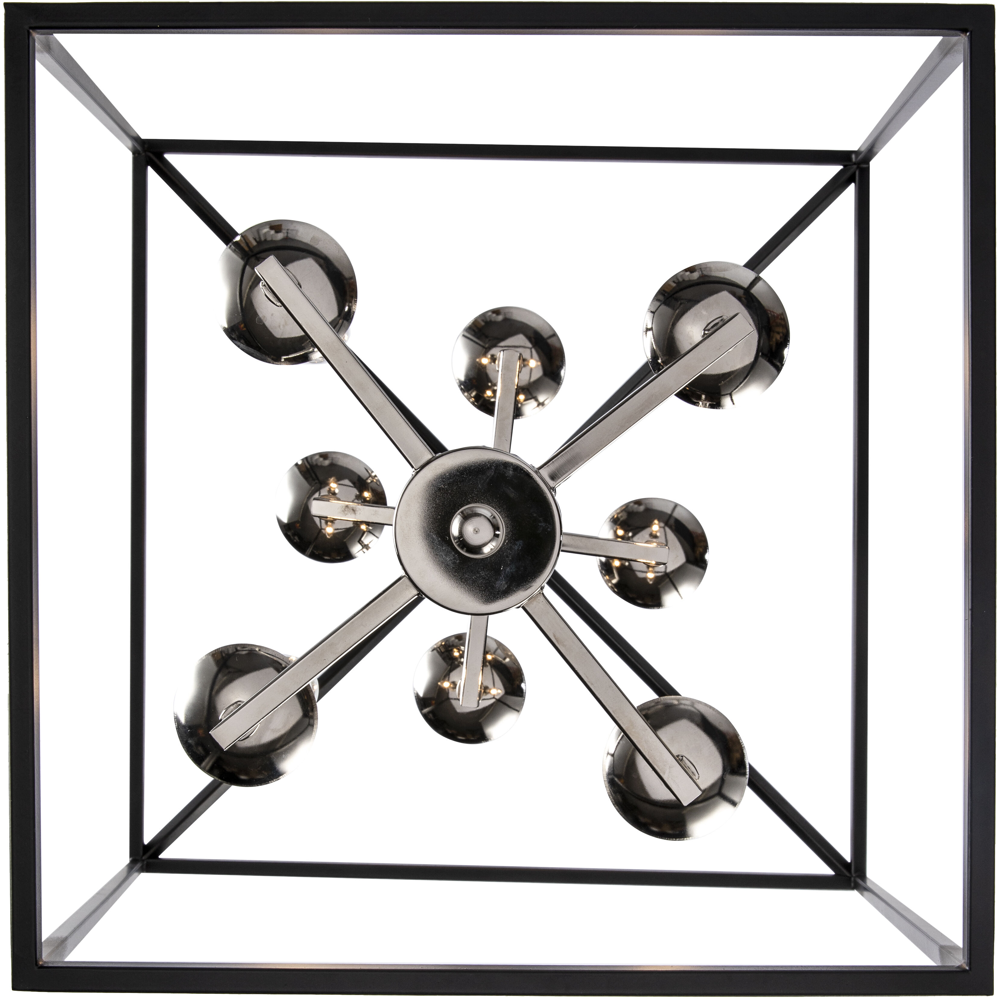 Lacey 8 Light 19 inch Polished Chrome and Black Pendant Ceiling Light