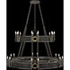 Mirage 24 Light 50 inch Black Chandelier Ceiling Light