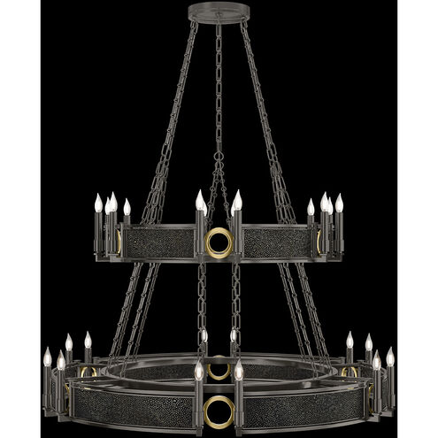 Mirage 24 Light 50 inch Black Chandelier Ceiling Light