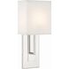 Brent Bath Sconce Wall Light in Polished Nickel