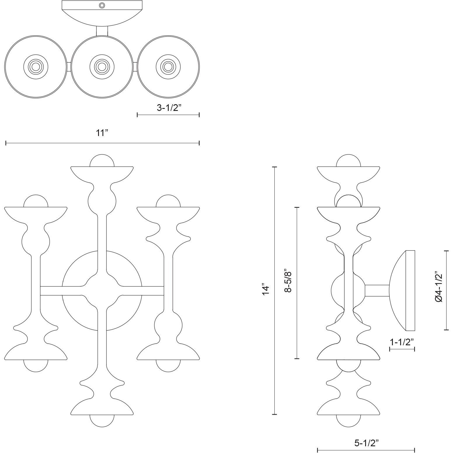 Cadence Wall/Vanity Light Wall Light in Antique White
