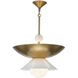 Saucer 1 Light 20 inch Aged Brass Pendant Ceiling Light