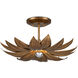 Alithea 1 Light 18.25 inch Antique Brass Semi-Flush Mount Ceiling Light