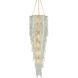 Verre de Mer 6 Light 24 inch Contemporary Gold Chandelier Ceiling Light, Large