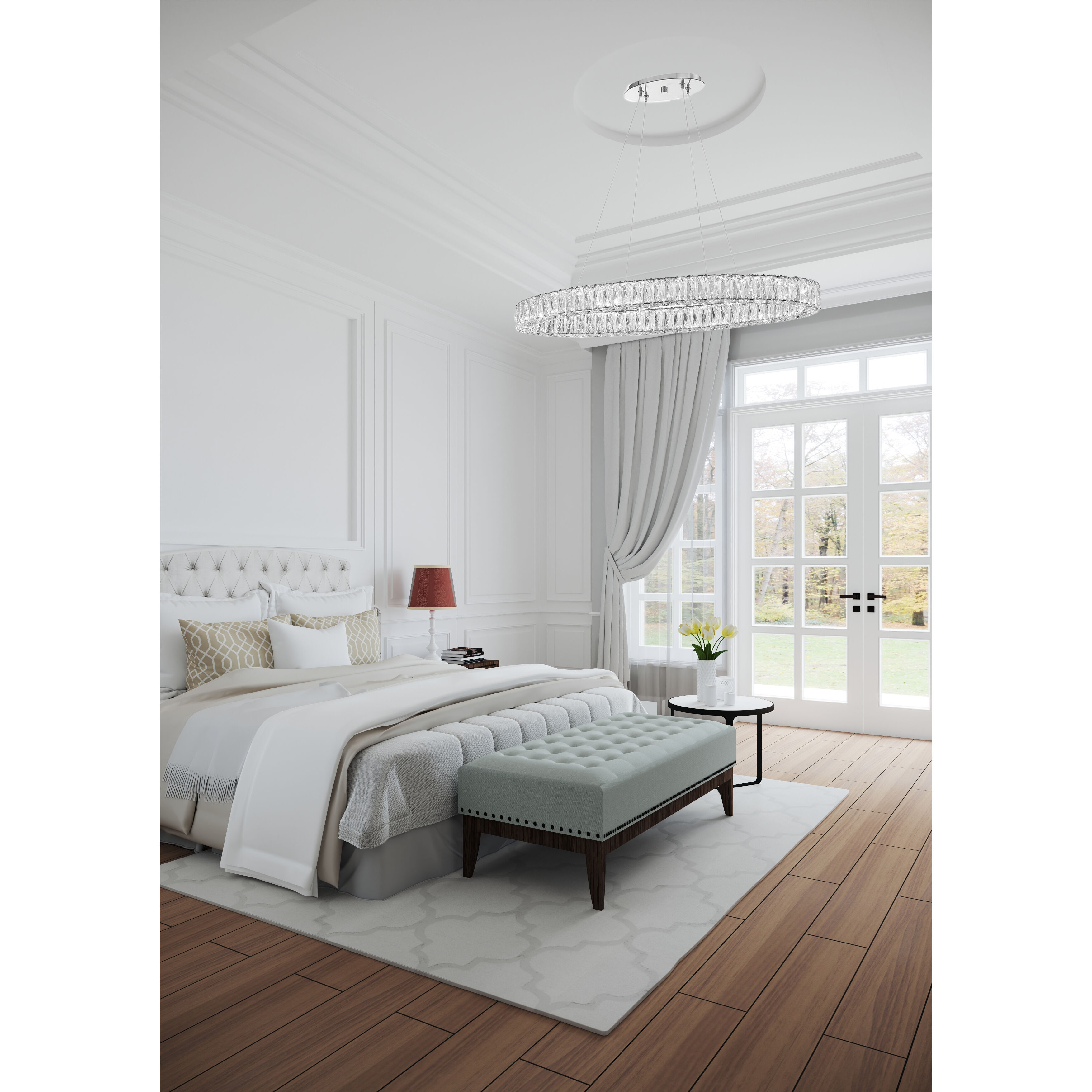 Kinsley 1 Light 39 inch Polished Chrome Chandelier Ceiling Light