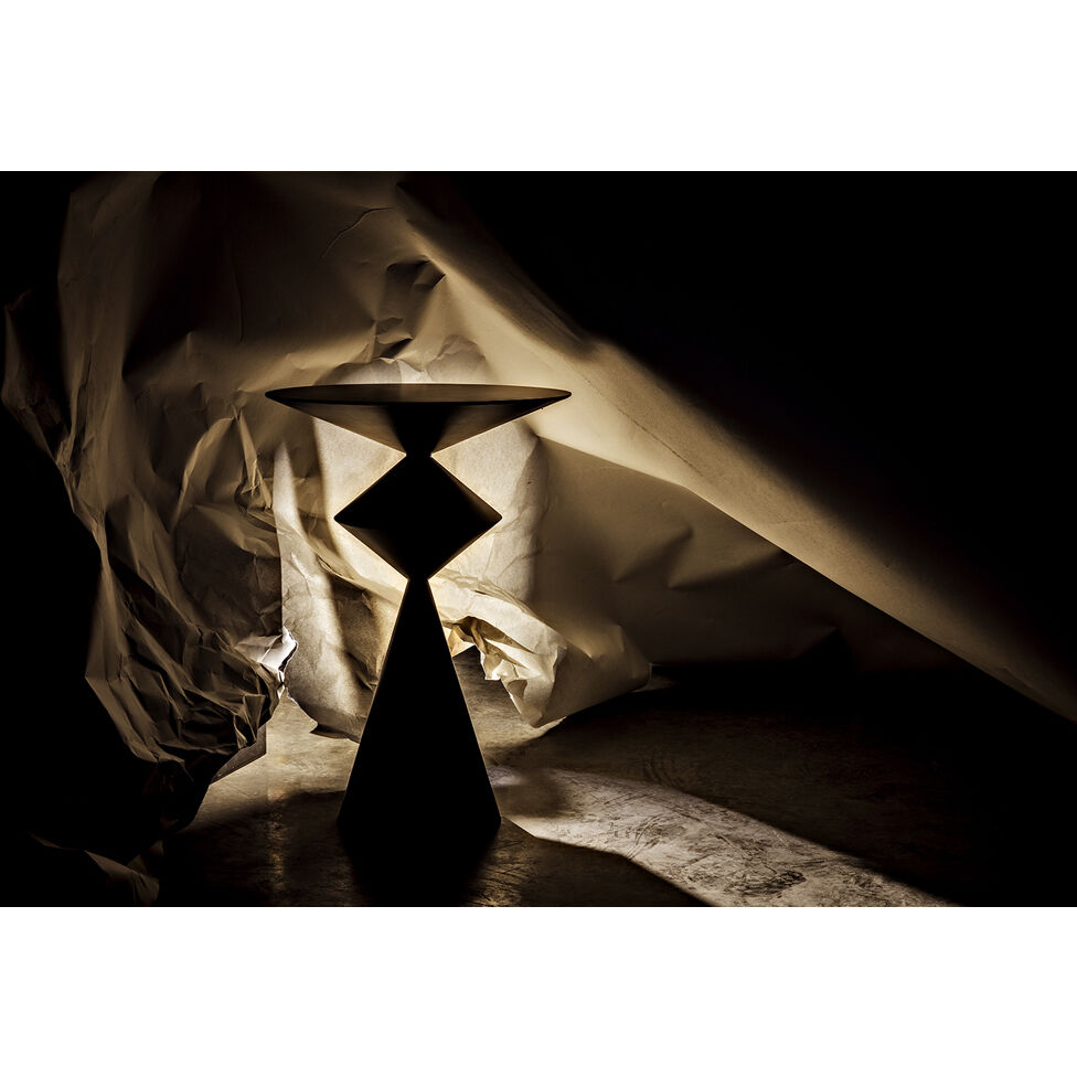 Zasa 26 X 18 inch Matte Black Side Table