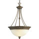 Savannah 3 Light 17 inch Burnished Chestnut Hall & Foyer Ceiling Light