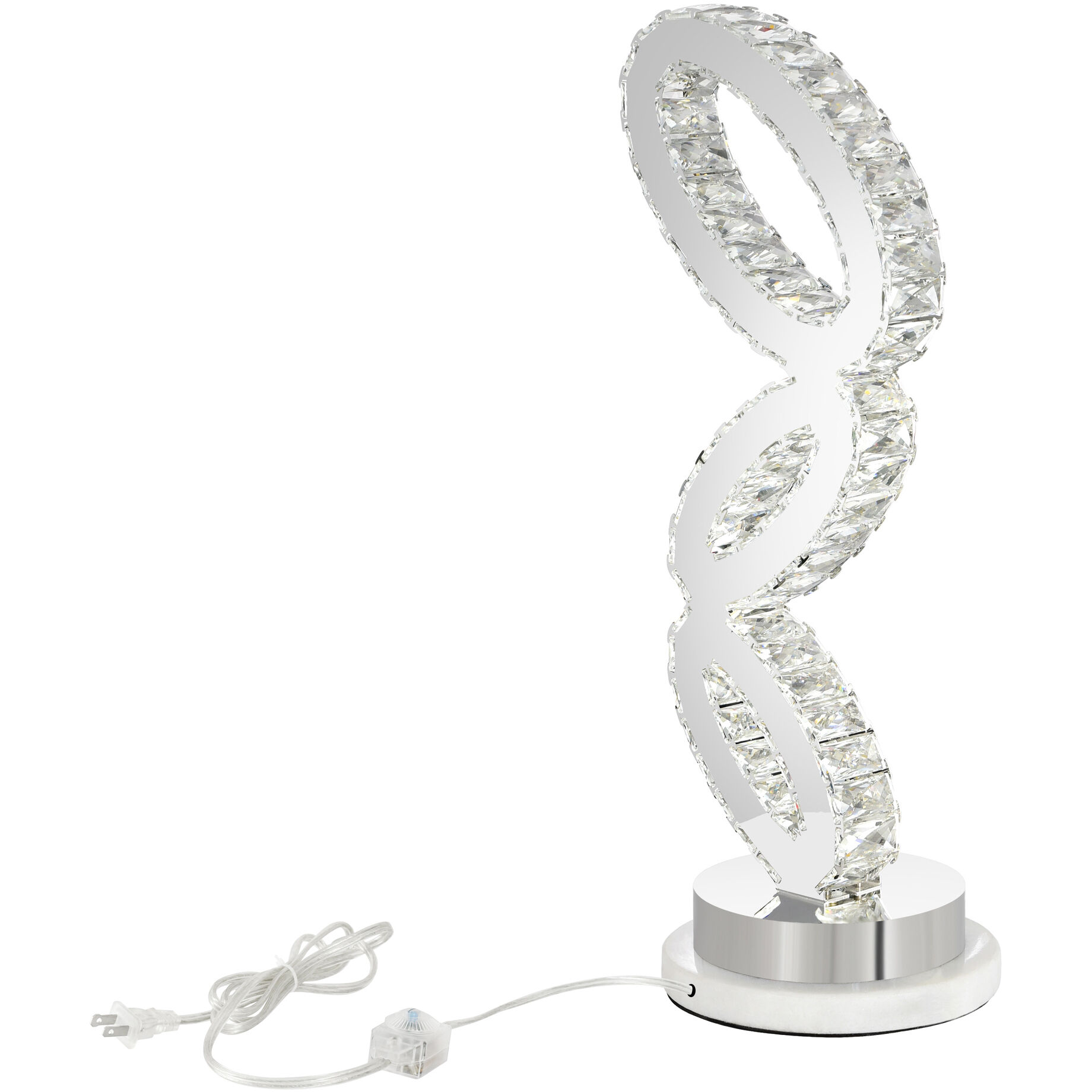 Balanced 23 inch 1.00 watt Chrome Table Lamp Portable Light