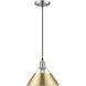 Yep Orwell Pendant Ceiling Light in Pewter, Brushed Champagne Brass