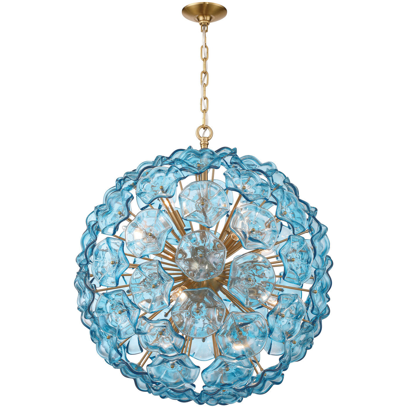 Esme 12 Light 28 inch Aged Brass Chandelier Ceiling Light