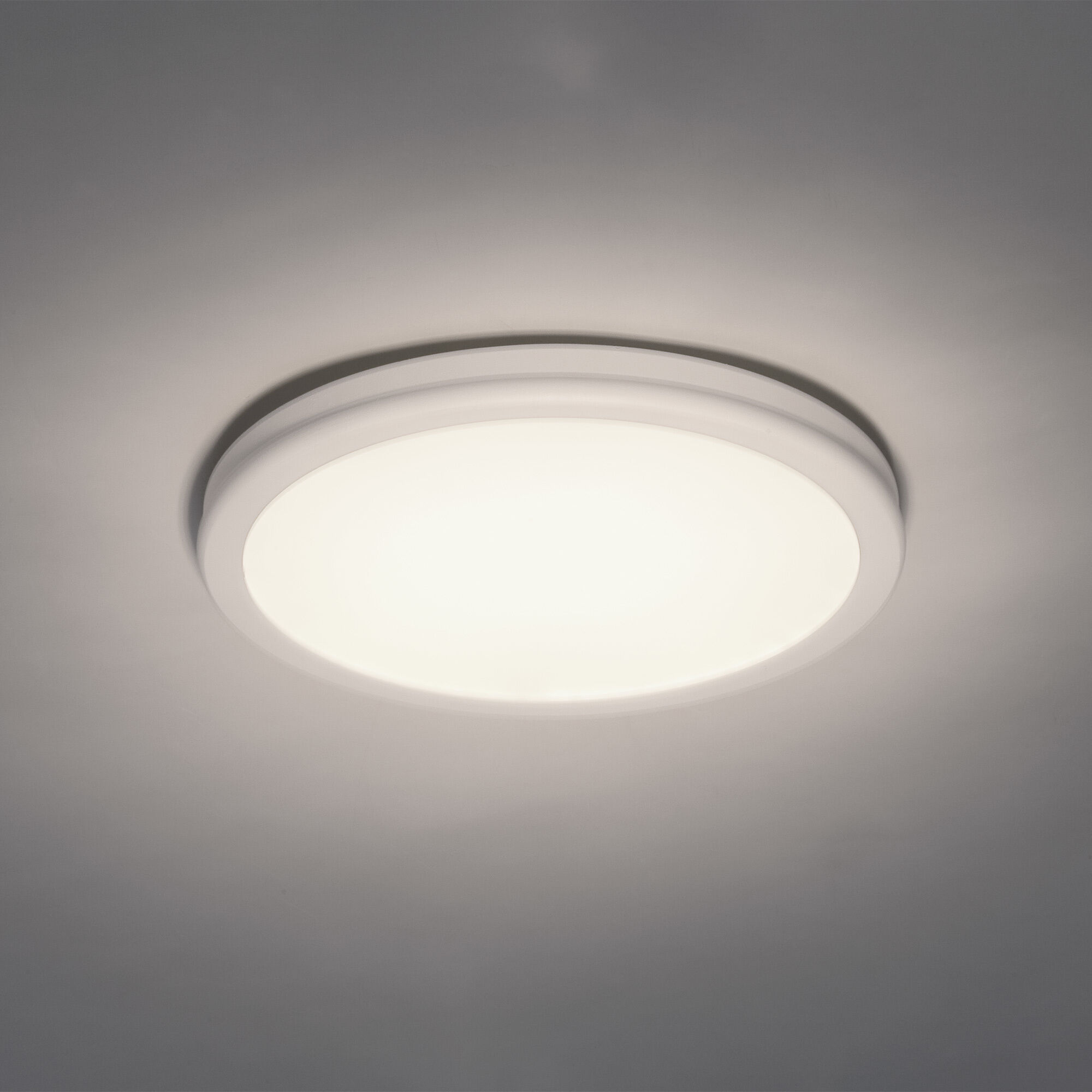 Geos LED 10.25 inch White Flush Mount Ceiling Light in 3000K, dweLED