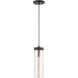 Art Glass 1 Light 5 inch Bronze Mini Pendant Ceiling Light