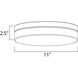 Illuminaire LED 11 inch Satin Nickel Flush Mount Ceiling Light