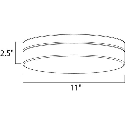 Illuminaire LED 11 inch Satin Nickel Flush Mount Ceiling Light