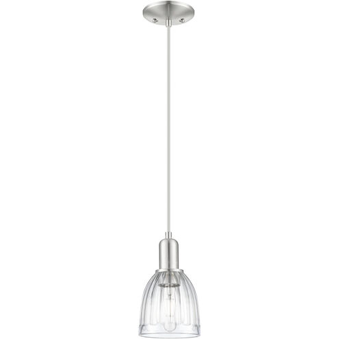 Arcadia Brookfield 1 Light 5.75 inch Brushed Satin Nickel Mini Pendant Ceiling Light