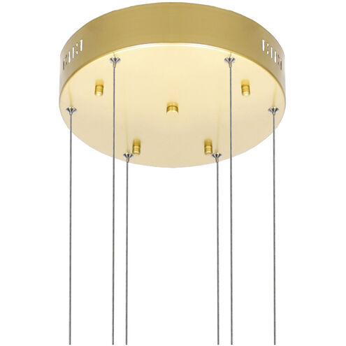 Millipede LED 32 inch Satin Gold Chandelier Ceiling Light