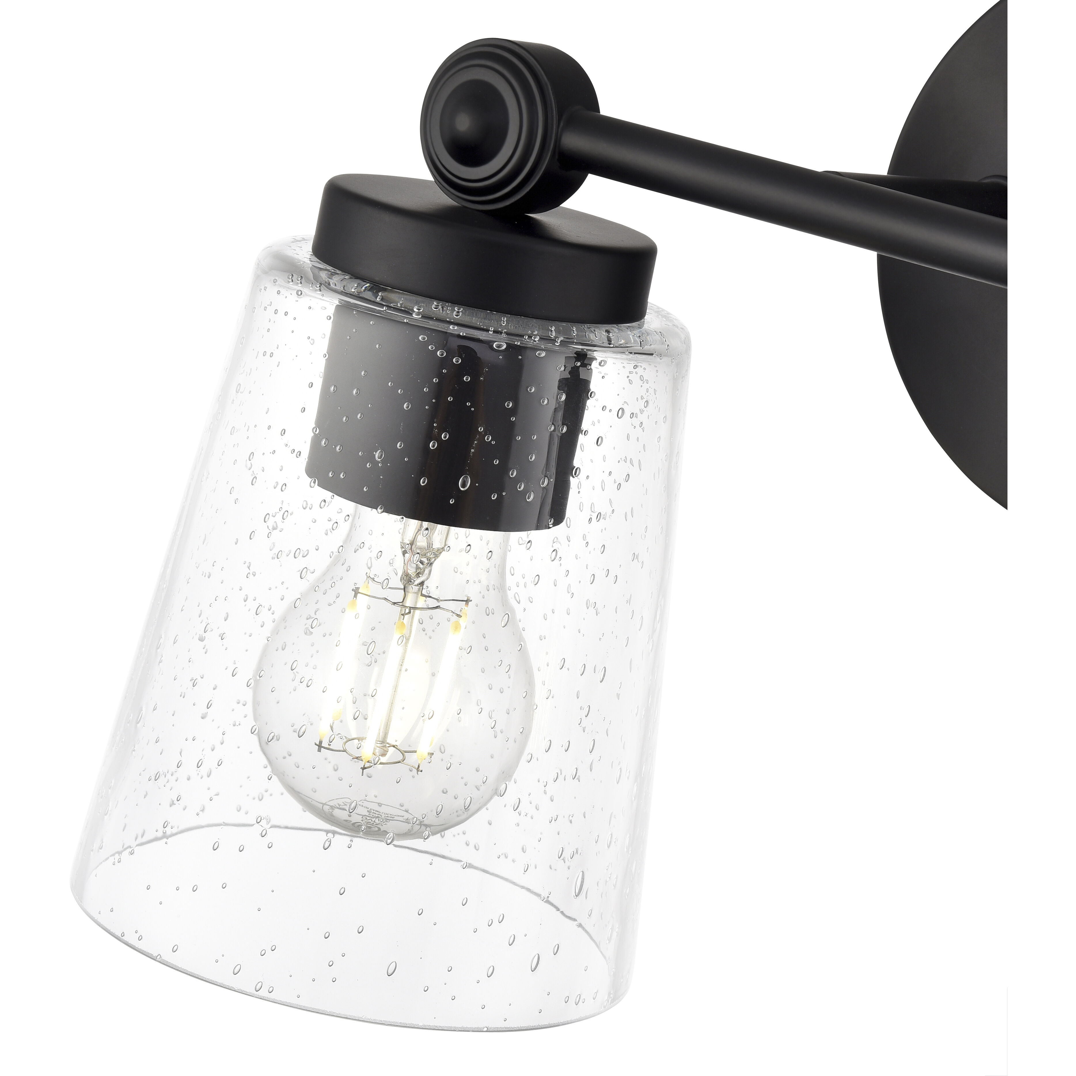 Lauryn 2 Light 13.5 inch Matte Black Bathroom Vanity Light Wall Light