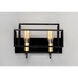 Liner 2 Light 14 inch Black/Satin Brass Bath Vanity Wall Light