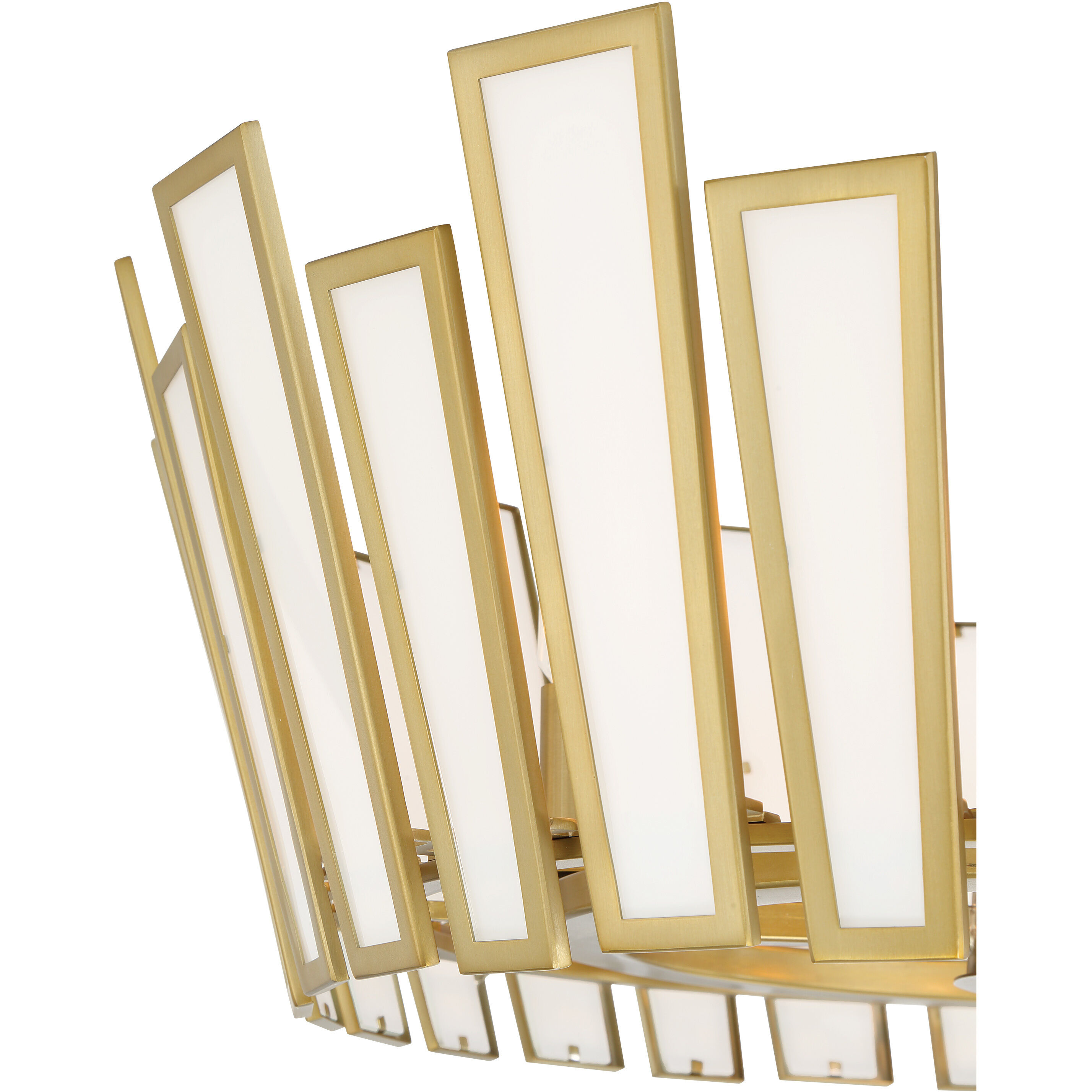 Ricochet 5 Light 24 inch Soft Brass Pendant Ceiling Light