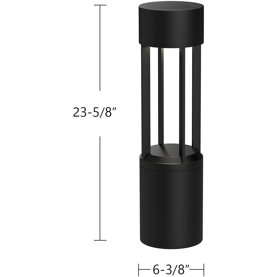 Knox 120-277V 24.00 watt Black Exterior Bollard