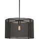 Uptown Mesh 1 Light 18.3 inch Matte Black Chandelier Ceiling Light, Drum