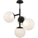 Quatrro LED 26.75 inch Black Pendant Ceiling Light in 2700K, dweLED